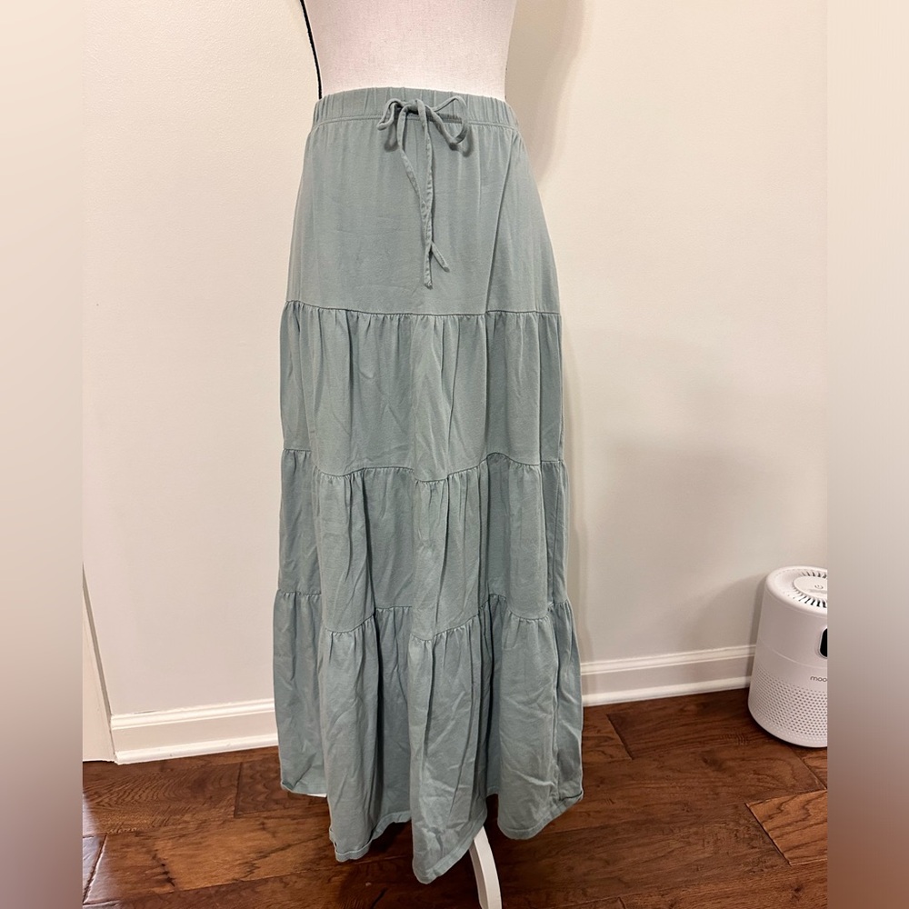 Seafoam green boho skirt
